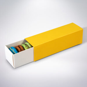 Krabička na makarónky žltá 160x45x45