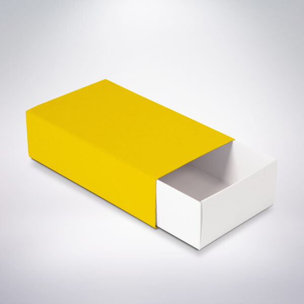 Krabička na makarónky žltá 160x90x45