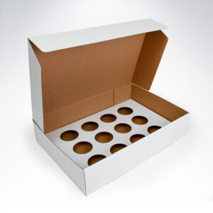 Krabica na cupcakes 12 kusov biela